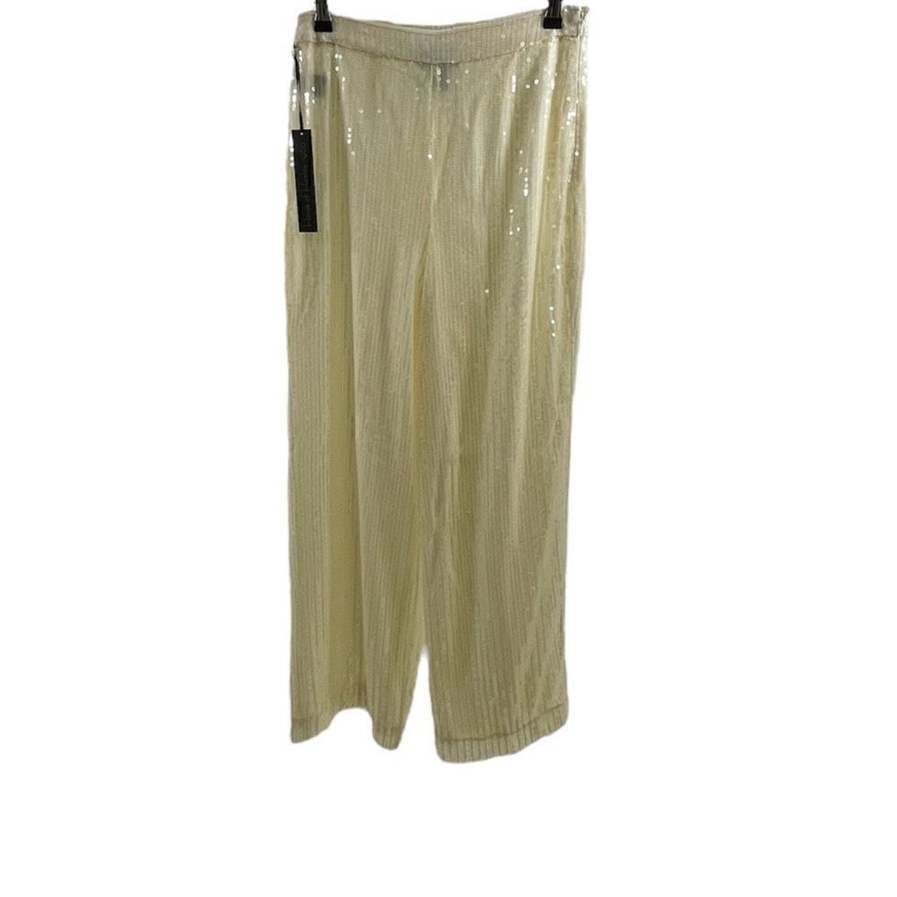 House of Harlow Revolve NWTβIvoryβSequinedβPantsβSizeβ6